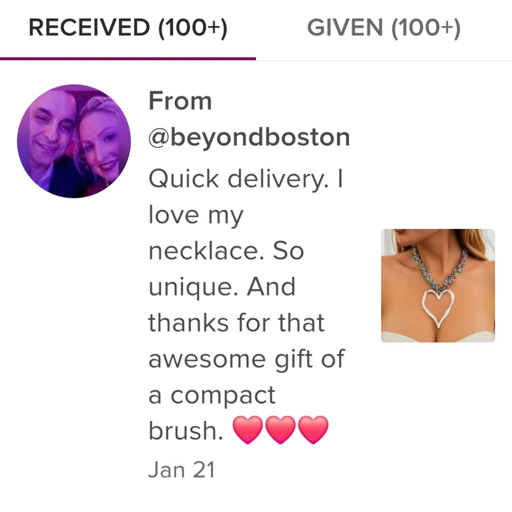 I'll Try & Restock Colorful Beaded Necklace with Silver Heart Pendant - Picture 2 of 8
